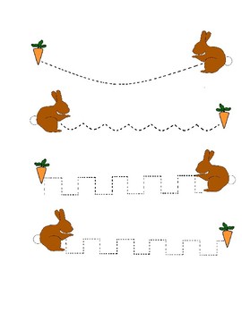 Rabbit and Easter Handwriting Worksheet Freebie by Ms PreK | TpT