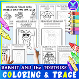 Rabbit and the Tortoise Coloring Tracing Writing Activitie