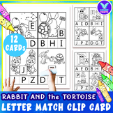 Rabbit and the Tortoise Letter Match Clip Cards - ELA Alph