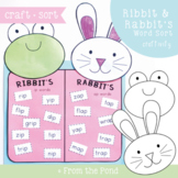 Word Sort Craft | ip and ap words with Rabbit and Frog