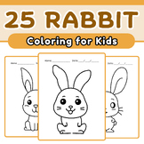 Rabbits Coloring 25 Page, Sheet of Rabbits Clipart, Colori