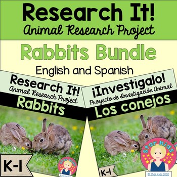 Preview of Rabbits English and Spanish for K-1