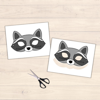 Woodland Animal Paper Masks Printable Forest Coloring Craft Activity