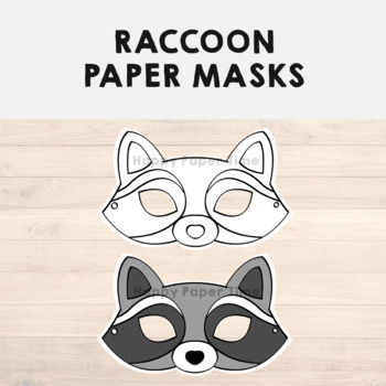 Fox Paper Mask Printable Woodland Forest Animal Coloring Craft