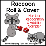Raccoon Themed Roll & Cover Number Recogntion Sampler Pack