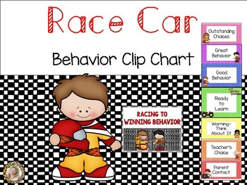 Preview of Race Car Behavior Clip Chart