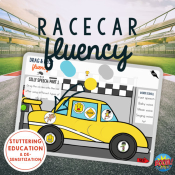Preview of Race Car Boom Cards™ & Printable Dot Art Fluency Worksheets Speech Helpers +