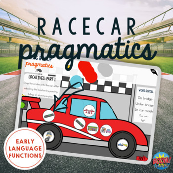 Preview of Race Car Boom Cards™ & Printable Play-Based Pragmatics for Gestalt Learners