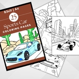 Race Car Coloring Pages, Sports Cars for Kids & Adults Eas