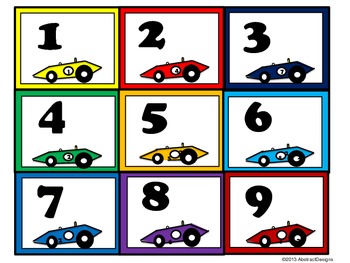 Race Car Numbers by AbstractDesigns | TPT