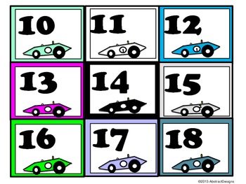 Race Car Numbers By Abstractdesigns 