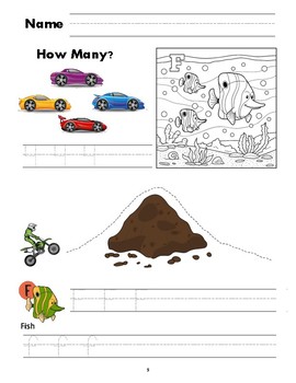 Race Car Preschool Workbook NO PREP by Discover Unit Studies | TpT