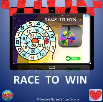 Preview of Race To Win Open Ended Math Board Game Play Virtual Spinner Boom Cards