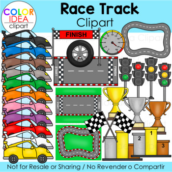 Preview of Race Track Clip Art