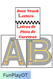 Race Track Letter Formation/Formación de Letras de Pista d