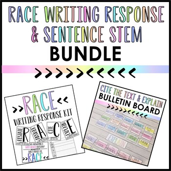 Preview of Race Writing Response & Sentence Stem BUNDLE