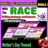 Race Writing Strategy worksheets mother's Day reading comp