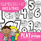 Numbers - Race and Trace Worksheets  - Spin, Read and Write