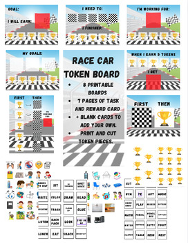 Race-car Token Board by SPED Superstars | TPT
