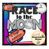 Race for the Moon 2 Digit Addition Game and Activity Pack