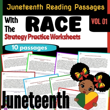 Preview of Race strategy practice Worksheets Juneteenth activities black history month