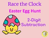 Race the Clock - Easter Egg Hunt - Two-Digit Subtraction