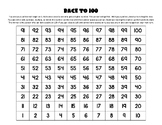 Race to 100 - Math Fluency Game Board