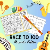 Race to 100 Review Game for Recorder