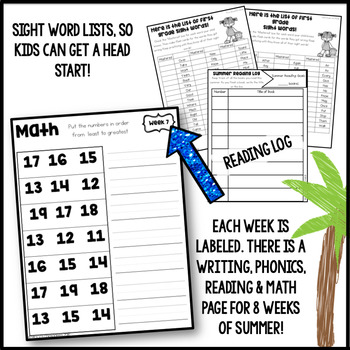 Kindergarten Summer Packet Summer Review for 