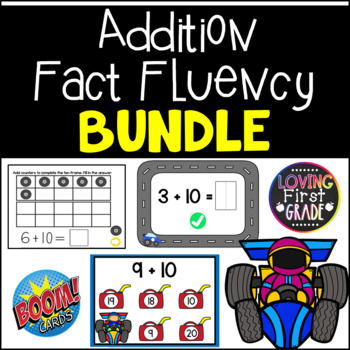 Preview of Addition Fact Fluency MEGA BUNDLE | Boom Cards BUNDLE | Digital Task Cards |