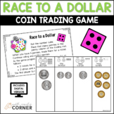 Race to a Dollar and Coin Trading Game with Mat: Print/Digital
