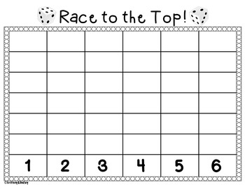 Subitizing Dice Pattern Game -Race to the Top by 123 | TpT