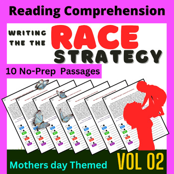 Preview of Race writing strategy passages Mothers Day writing prompts 4th - 5th grades