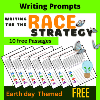 Preview of Race writing strategy worksheets Earth day activities and crafts