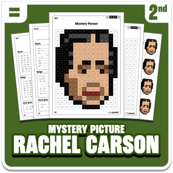 Preview of Rachel Carson - Earth Day | Math Mystery Picture Activity | Grade 2 Operations