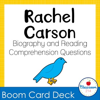 Preview of Rachel Carson Nonfiction Reading Comprehension Middle School Boom Cards