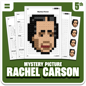 Preview of Rachel Carson Silent Spring | Math Mystery Picture Activity | Grade 5 Operations