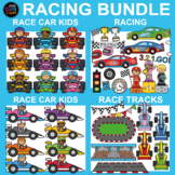 Racing Car Kids Bundle Clip Art