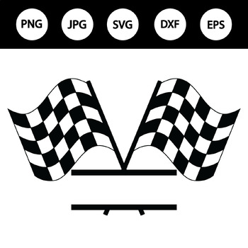 Racing Flags Split Name Frame SVG by MYDIGITALART13 | TPT