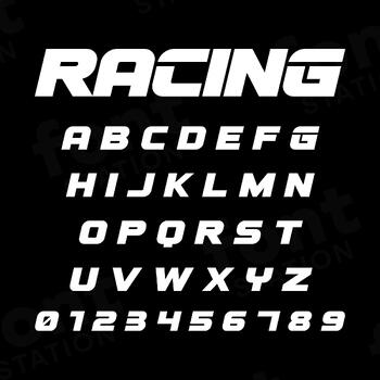 Racing Font | Sport Car Letters | FontStation by FontStation | TPT