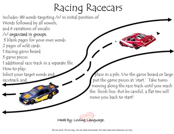 Custom Racetrack Classroom Board Game - (ESL/Online/Home School)