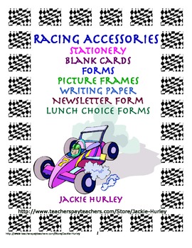 Preview of Racing, Racing, Racing: Racing Accessories Forms, Frames, Stationery