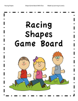 Preview of Racing Shapes: A Shape Game Board With Dice