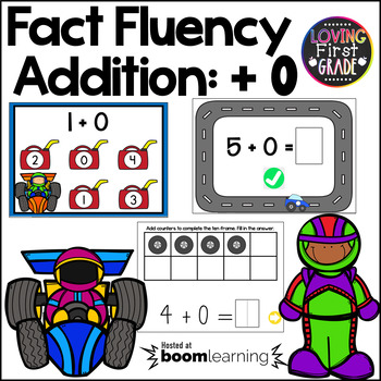 Preview of Addition Fact Fluency: Add 0 | Boom Cards | Digital Task Cards | Plus 0