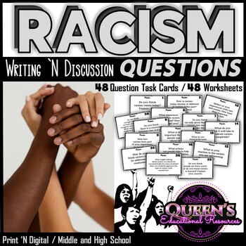 Preview of Racism Questions | Racism Worksheets | Racism Discussion | Civil Rights