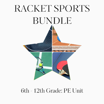 Preview of Racket Sports PE Unit Bundle for Middle or High School: TPT’s Best Selling Units