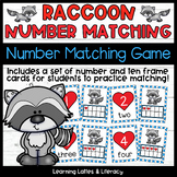 Racoon Back to School Kindergarten Number Matching Subitiz