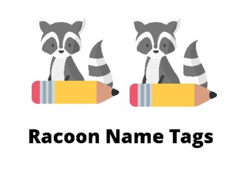 Preview of Racoon Name tags