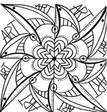 Radial Design Coloring Sheet