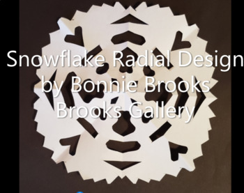 Preview of Radial Design Snowflake Video Art Lesson for Elementary